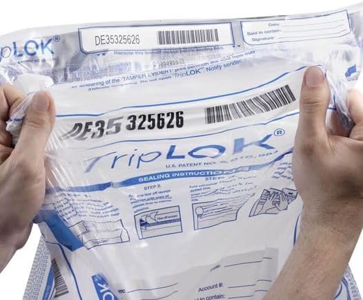 TripLOK Bolsas de depósito a prueba de manipulaciones, manejo de efectivo y objetos de valor, humedad, calor, detección de frío, película especial