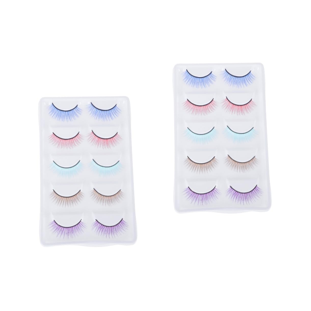 10 pares de pestañas postizas de colores, pestañas dramáticas, pestañas naturales vívidas, pestañas postizas para fiesta de Halloween, pestañas
