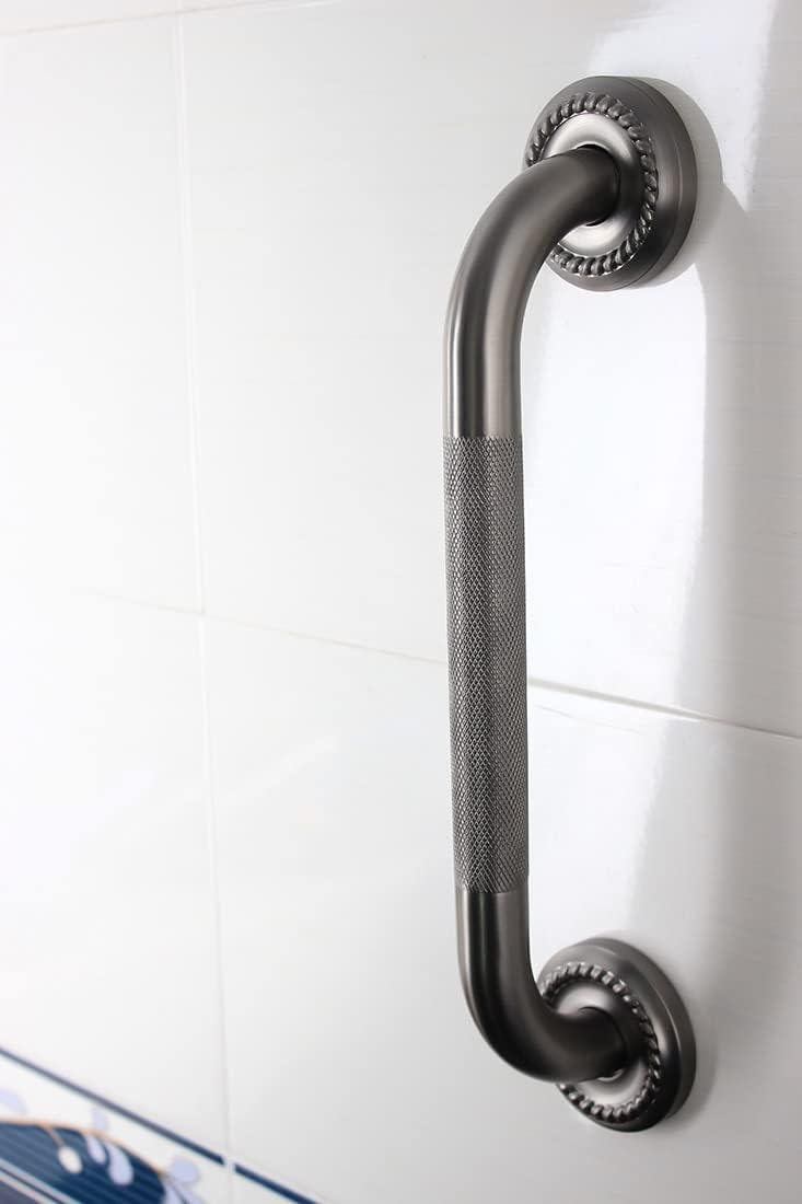 Barra de agarre de ducha de baño texturizada, pasamanos de bañera de 16 pulgadas, reposabrazos de seguridad de construcción resistente, disponible