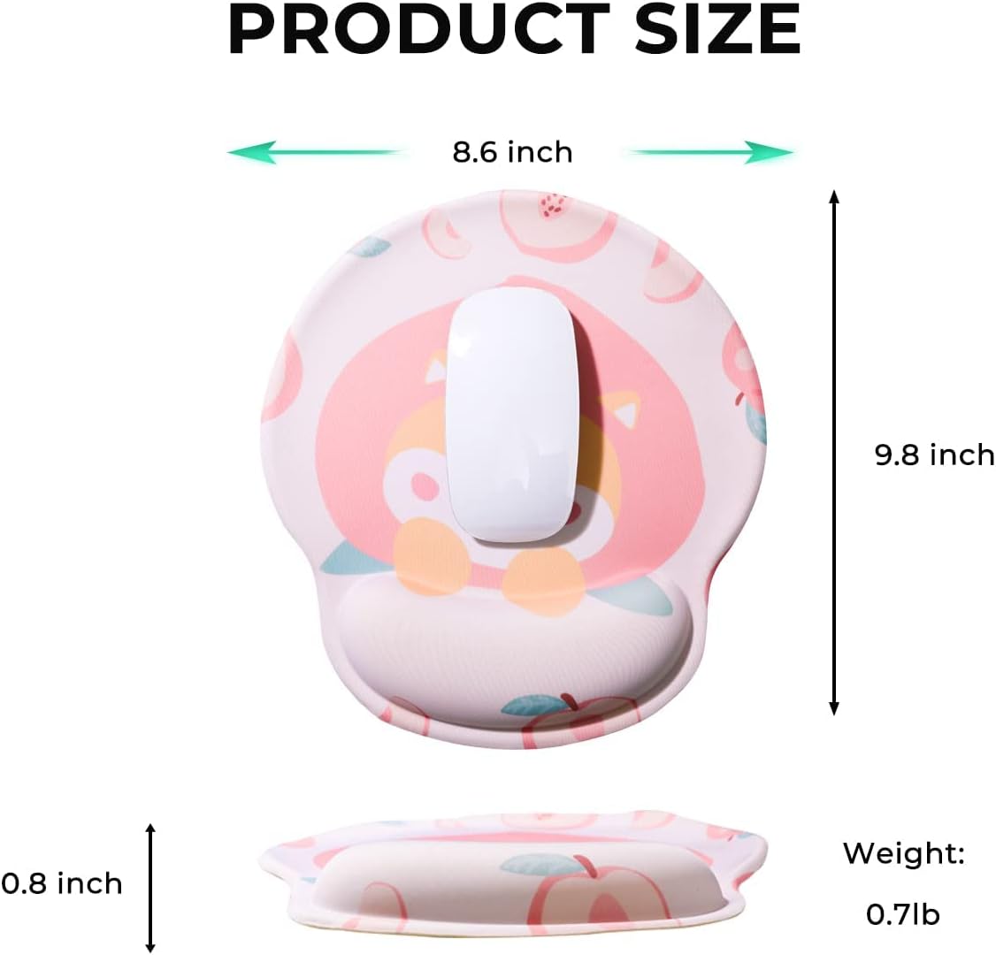Alfombrilla de mouse ergonómica, alfombrilla de mouse para perro, soporte de muñeca antideslizante, alfombrilla de silicona para mouse de oficina,