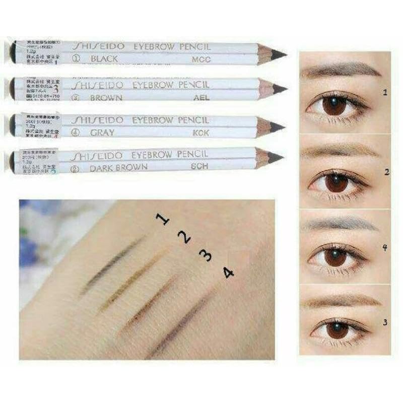 Lápiz de cejas japonés, 1 unidad, negromarrón oscuromarróngris (negro)