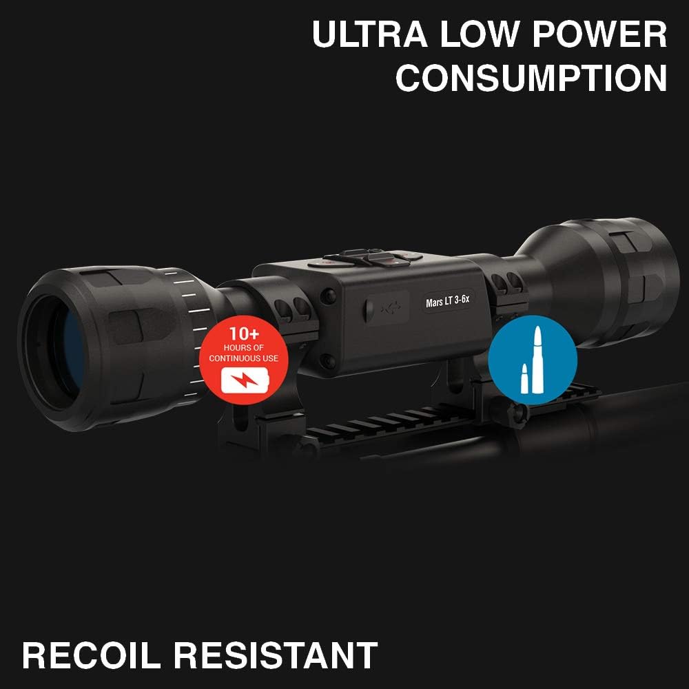 ATN MossyOak Thor LT – Alcance térmico ultraligero de camuflaje de caza con sensor térmico de 60 Hz, One Shot Zero, 10 horas + batería de