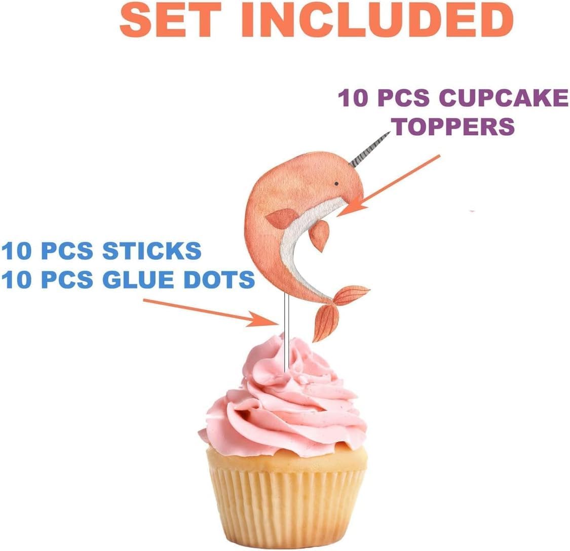 10 adornos para cupcakes de ballenas inspiradas en el océano, mejora tus creaciones horneadas!