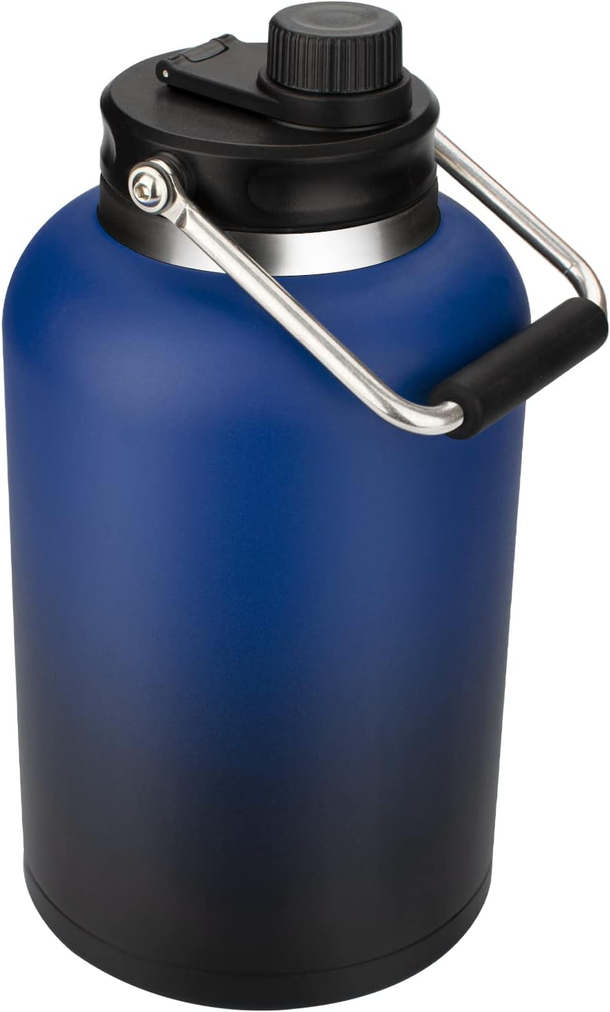 Zenbo Jarra de un galón con popote, mantiene el frío hasta 36 horas, botella de agua de 128 oz con aislamiento al vacío de doble pared, a prueba de