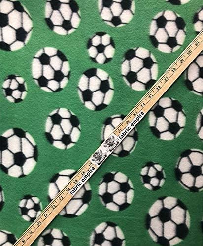 Tela polar impresa *Soccer Ball Green* por The Yard