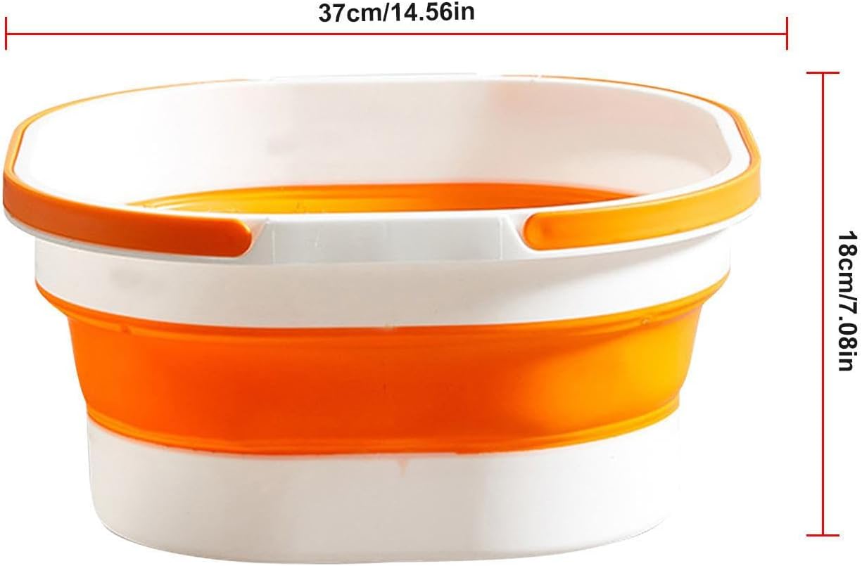 Cubo plegable, cubo plegable duradero, bañera de mango resistente, lavabo de baño portátil, cubo de lavandería con asa, cubo de agua multiusos, cubo
