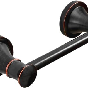 RUMOSE Portarrollos de papel higiénico para baño, mango de tejido pivotante flexible en la pared, bronce aceitado frotado a prueba de óxido, acero RUMOSE Portarrollos de papel higiénico para baño, mango de tejido pivotante flexible en la pared, bronce aceitado frotado a prueba de óxido, acero