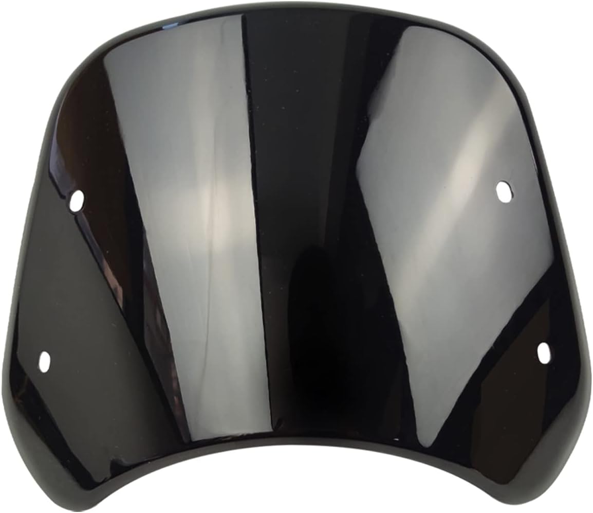 Parabrisas universal para motocicleta, deflector de viento, parabrisas delantero con soporte para moto 5″-7″ LED faro