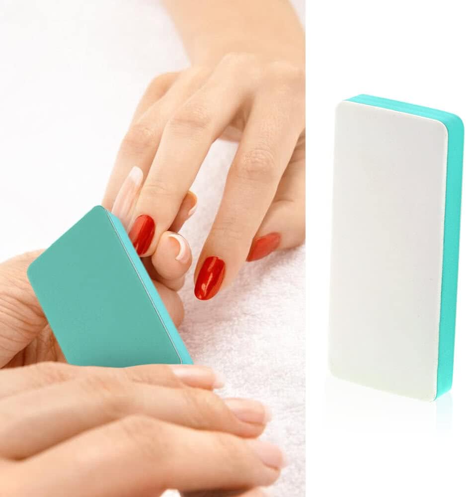 PULABO – Juego de 4 limas de uñas de 2 vías para arte de uñas, kit de brillo para manicura y pedicura