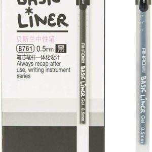 czxwyst 8761 Basic Liner – Bolígrafos de tinta de gel de 0.020 in, punta fina (color negro, paquete de 12 unidades) czxwyst 8761 Basic Liner – Bolígrafos de tinta de gel de 0.020 in, punta fina (color negro, paquete de 12 unidades)