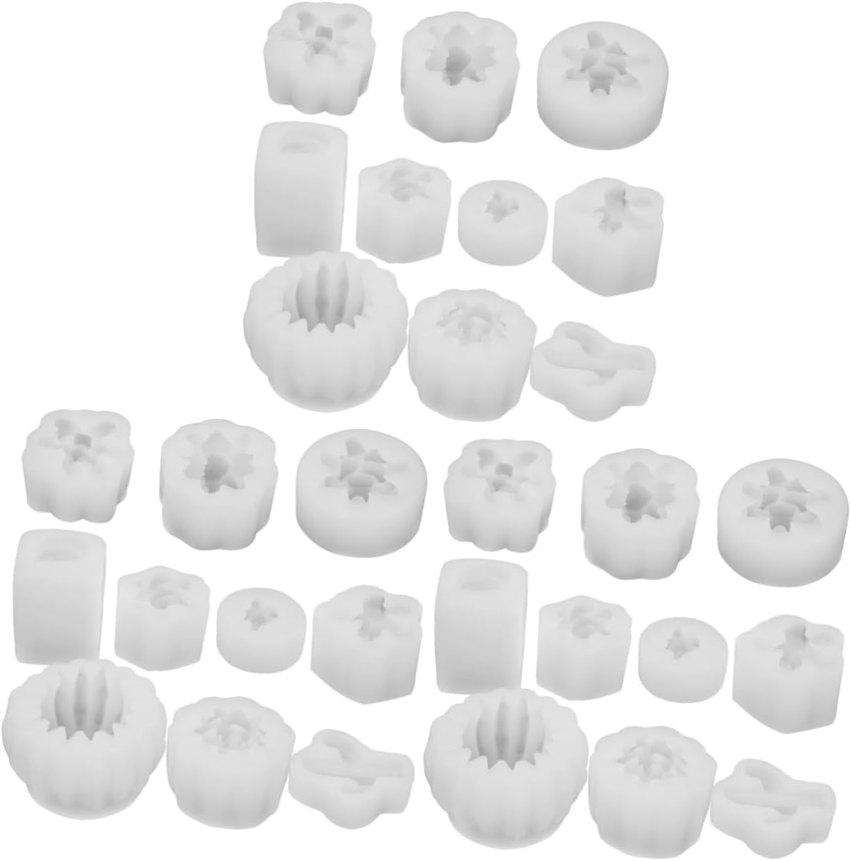 EXCEART 30 piezas de molde de jabón de resina epoxi molde de silicona para suculentas, moldes de cera para velas, molde de escritorio, decoración de