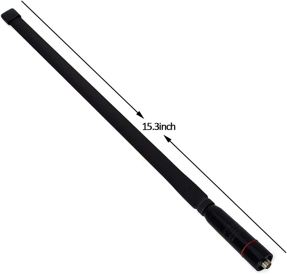 HYS SMA-Antena de mano de doble banda de 15.3 pulgadas súper plegable VHFUHF (144430 Mhz) antena para radios BaoFeng uv-5r uv-82 f8hp BF-F8+ Kenwood