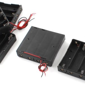 IIVVERR 5 unids batería de plástico caso titular para 4×3.7V 18650 baterías w dos cables (5 piezas de la batería de plástico caja de soporte para IIVVERR 5 unids batería de plástico caso titular para 4×3.7V 18650 baterías w dos cables (5 piezas de la batería de plástico caja de soporte para