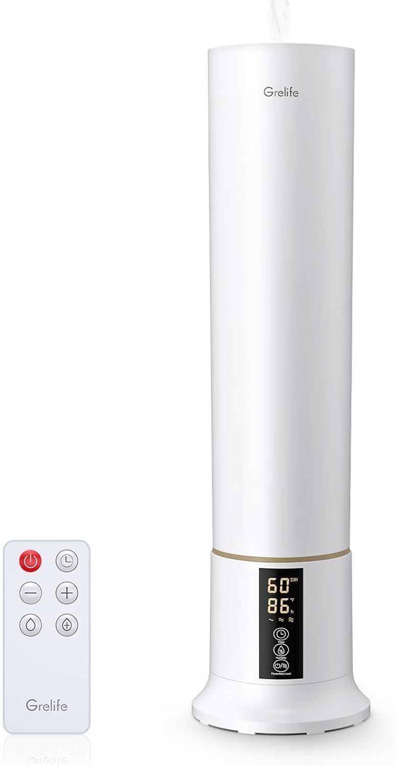 Grelife Humidificadores grandes de 9L2.38 galones para dormitorio, habitación grande, humidificador ultrasónico de llenado superior de niebla fría
