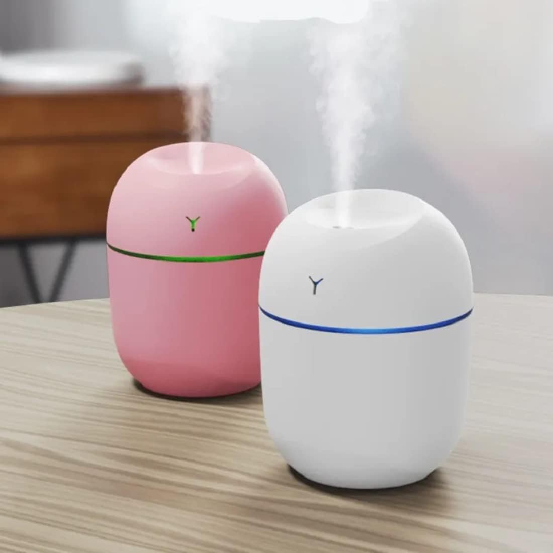 Mini portátil USB ultrasónico humidificador de aire Aroma Difusor de aceite esencial (blanco)