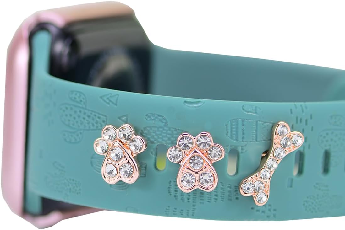 Dijes de correa de reloj para Apple Watch para mujer de 1.496 pulgadas, 1.575 pulgadas, 1.614 pulgadas, 1.654 pulgadas, 1.732 pulgadas, 1.772