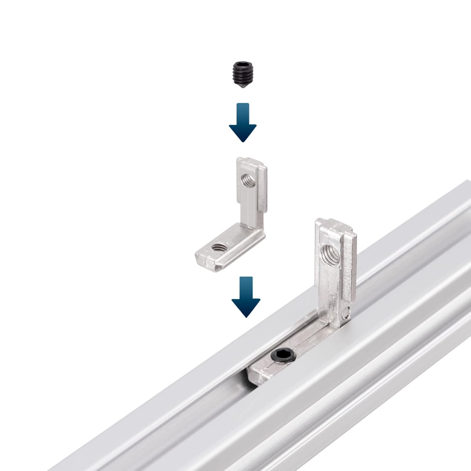 2 piezas de 300 mm (11.8 “) ranura en T 2020 extrusión de aluminio estándar europeo anodizado riel lineal para piezas de impresora 3D y CNC DIY plata