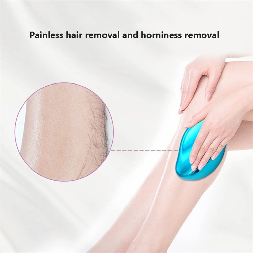 Crystal Hair Eraser, Crystal Hair Remover for Women and Men, Painless Exfoliation Magic Crystal Hair Remover Crystal Smooth Hair Remover for Legs