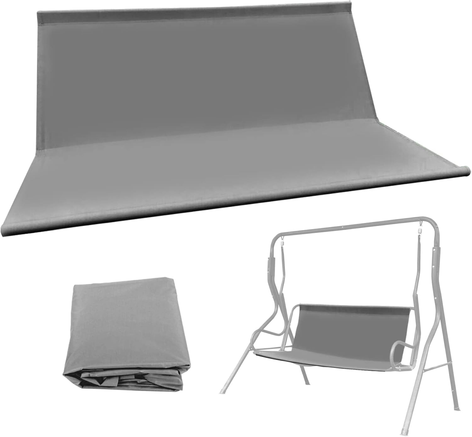 KUYYFDS Funda de repuesto para asiento de columpio, funda de asiento de columpio de jardín, impermeable, 45 x 19 x 19 pulgadas, apta para sillas de