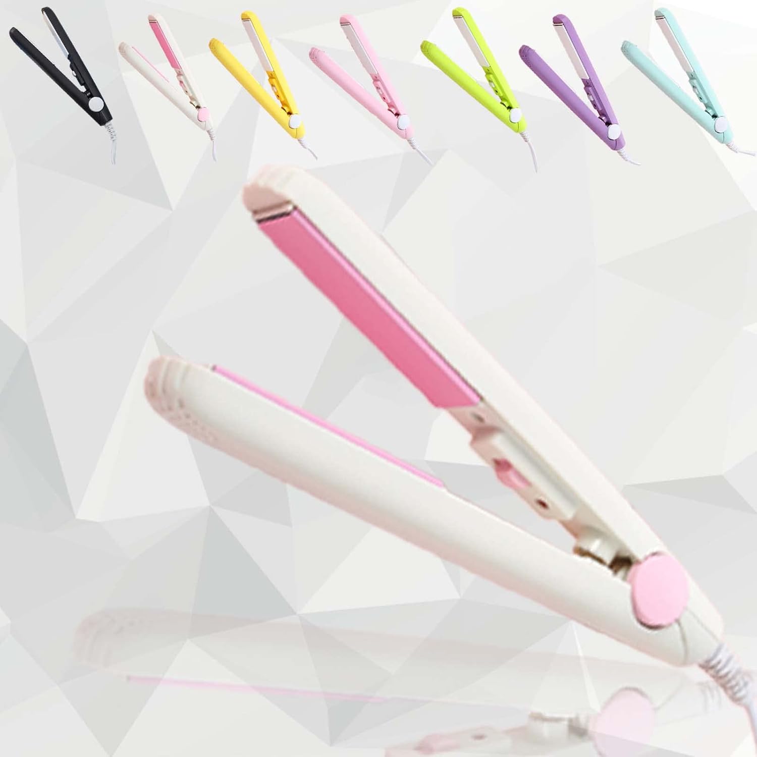 Werdeny – Mini rizador de pelo de cerámica para cabello corto, mini rizador de pelo, mini rizador de pelo para cabello corto y fino, mini rizador de