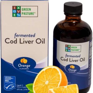 Green Pasture – Aceite de hígado de bacalao fermentado líquido – 6 fl. oz. Vitamina A Vitamina D Omega 3 Omega 6 Omega 9 (6oz naranja) Green Pasture – Aceite de hígado de bacalao fermentado líquido – 6 fl. oz. Vitamina A Vitamina D Omega 3 Omega 6 Omega 9 (6oz naranja)