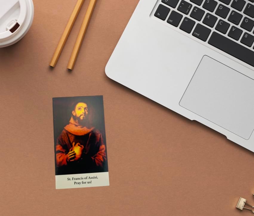 Westmon Works St Francis Holy Card Make Me An Instrument of Piece – Tarjetas de oración, juego de 10 unidades