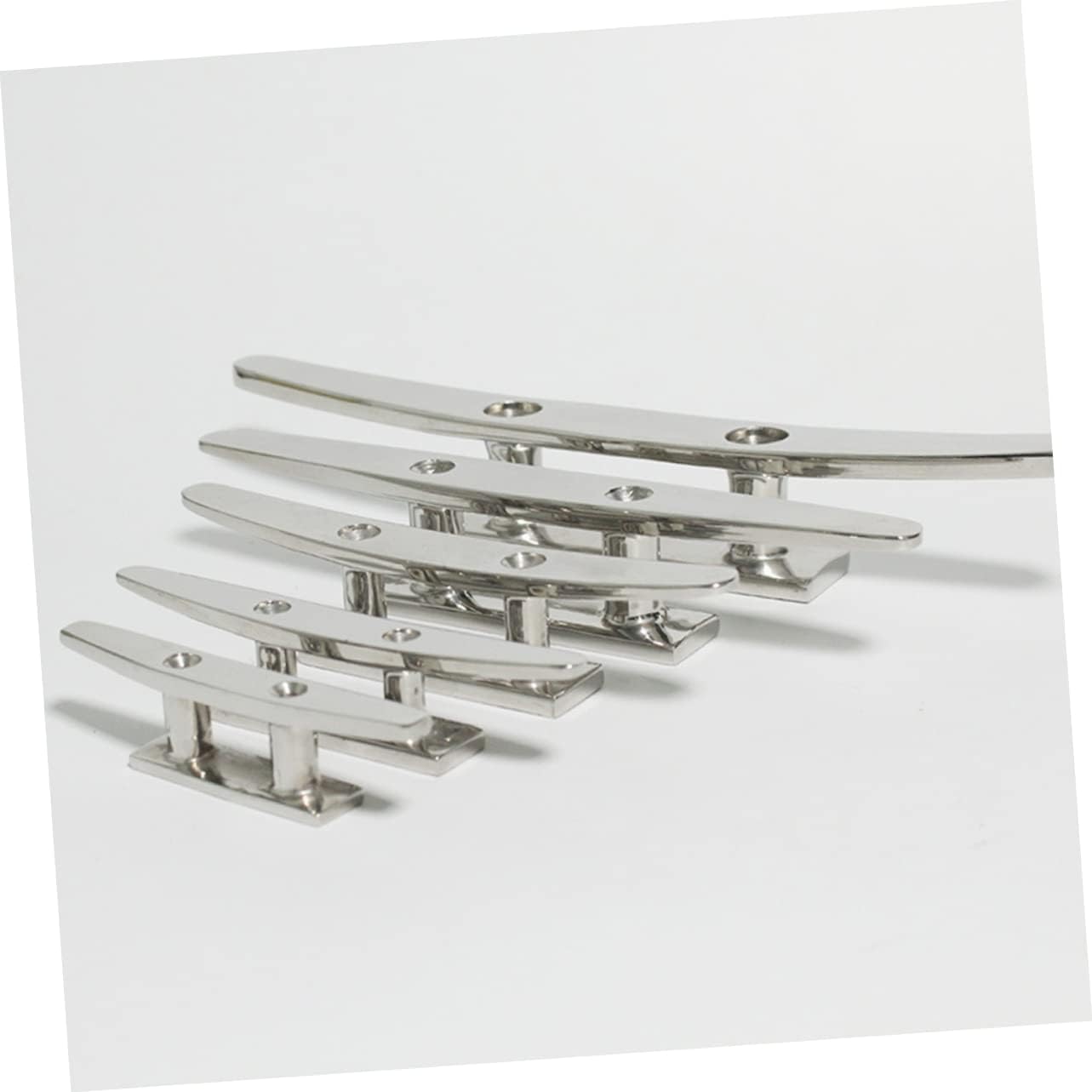 Mikikit 5 tacos de barco Accesorios de barco de acero inoxidable marino Base abierta de acero inoxidable Tabla de clip de metal Accesorios de