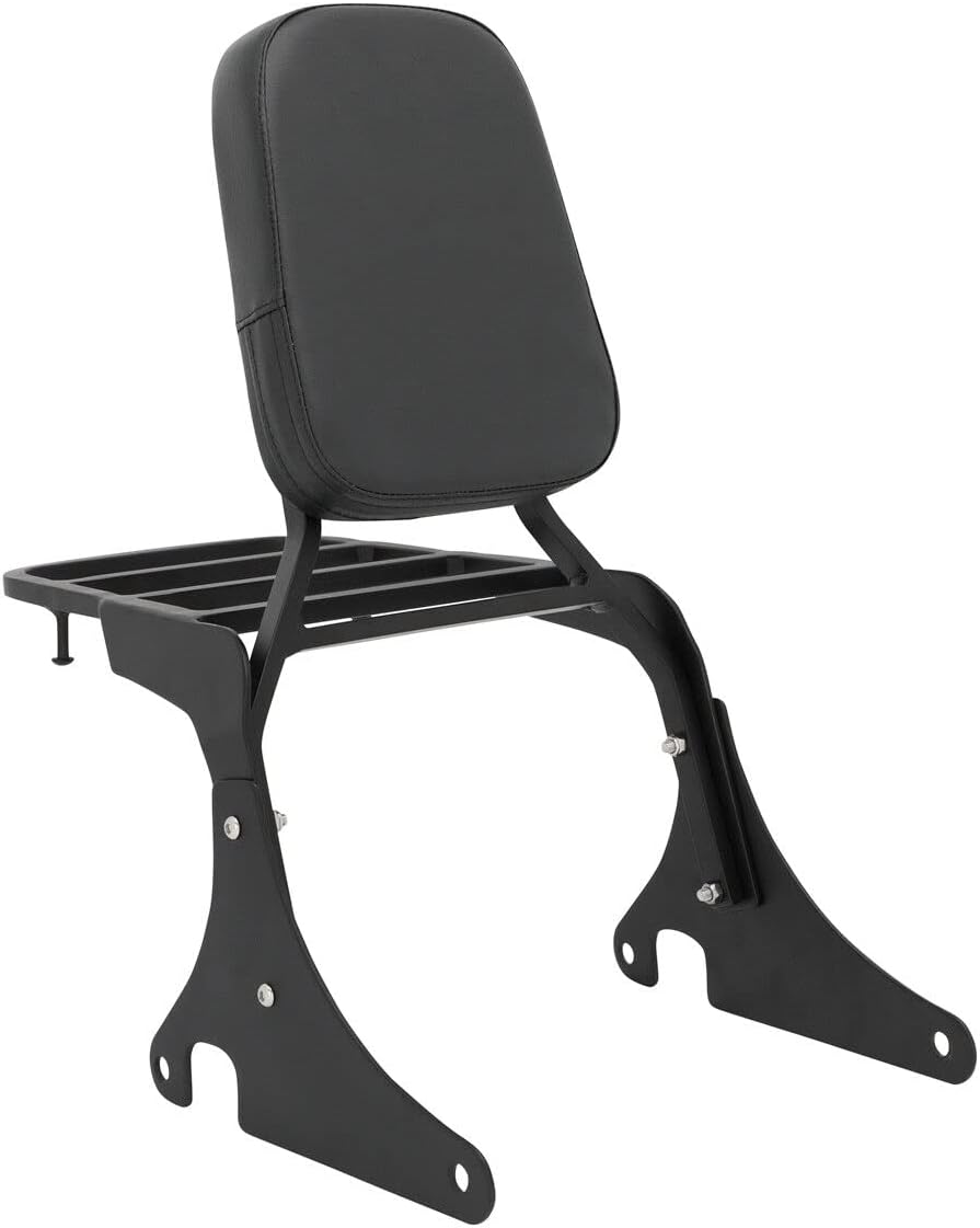 Asiento trasero de motocicleta negro respaldo Sissy Bar respaldo compatible para Kawasaki Vulcan 400 VN400 vulcan 800 VN800