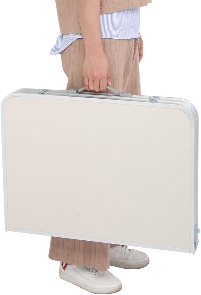 Mesa plegable de campamento de 3 pies con asa de transporte, altura ajustable, mesa de picnic portátil de aluminio para exteriores, interiores,