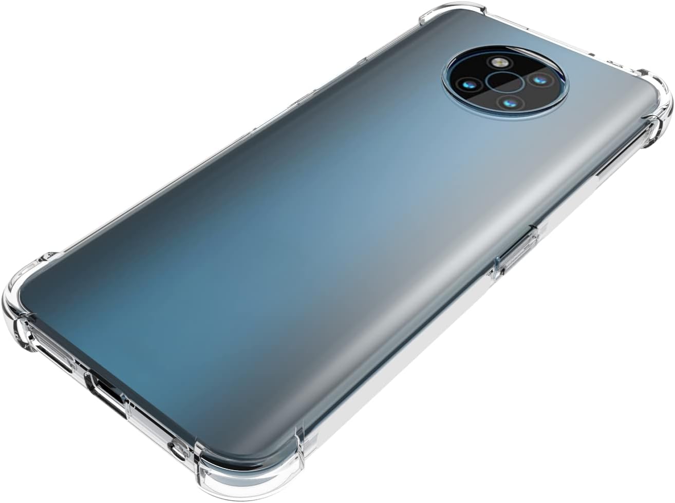 Funda para Nokia G50 5G Clear Crystal Soft TPU Cuatro Esquinas Parachoques Proteger Cámara Funda Protectora Transparente Teléfono
