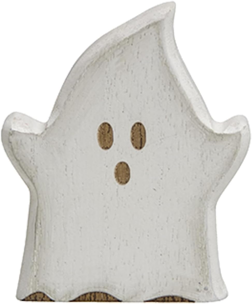 The Bridge Collection “Bring on The Boos Ghost Shelf Sitters – Juego de 3 – Decoración de Halloween para temporada espeluznante – Decoración fantasma