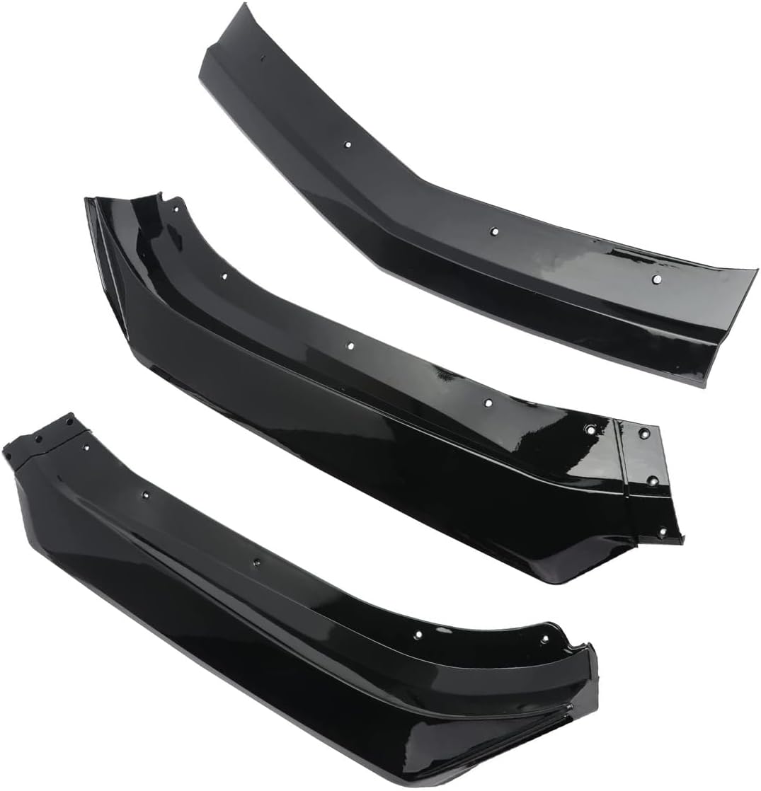 SIPIDEAUT Alerón de parachoques delantero compatible con Chevy Chevrolet Camaro 2016-2021 SS, LS LT RS 2019-2021 (estilo negro brillante)
