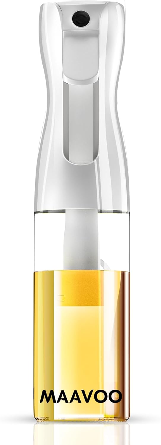 MAAVOO – Pulverizador de aceite de vidrio para cocinar – Botella de aceite de oliva premium de 6.8 fl oz para barbacoa, hornear, asar a la parrilla