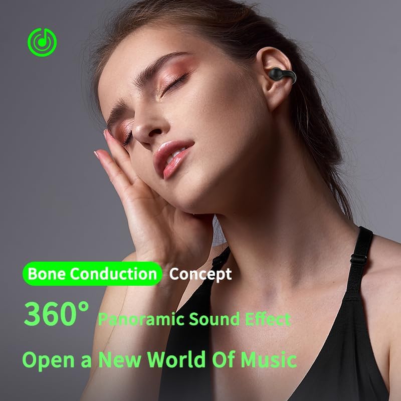Auriculares abiertos con clip para la oreja, Bluetooth con clip para la oreja, para entrenamiento, ciclismo, correr, deportes, escuchar una novela