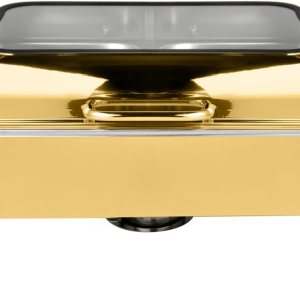 Golden Chafing Dish – Juego de bufé de 9 cuartos de galón, calentadores de alimentos y calentadores con tapas para fiestas, bufés, bandejas de Golden Chafing Dish – Juego de bufé de 9 cuartos de galón, calentadores de alimentos y calentadores con tapas para fiestas, bufés, bandejas de
