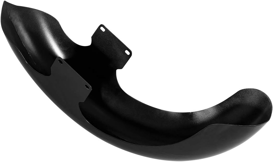 XMT-MOTO Guardabarros delantero envuelto de 21 pulgadas para Harley Davidson Touring Road King Custom Baggers 1997-2013, negro pintado