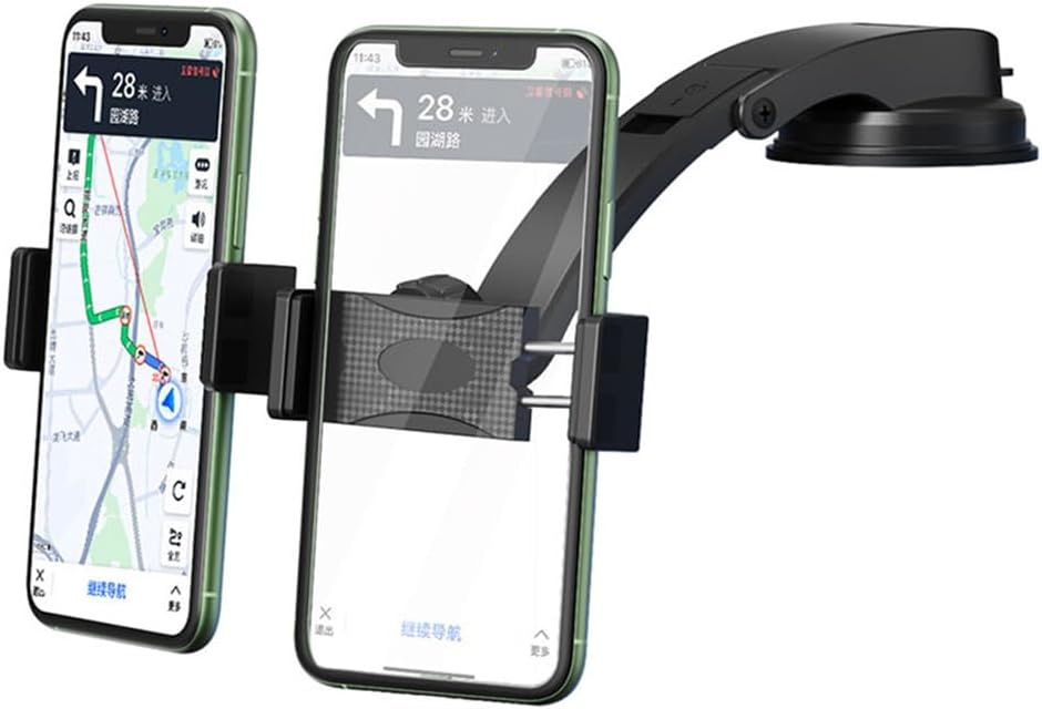 Soporte doble para teléfono de automóvil, soporte de teléfono para tablero de automóvil, soporte de teléfono ajustable para 2 teléfonos celulares