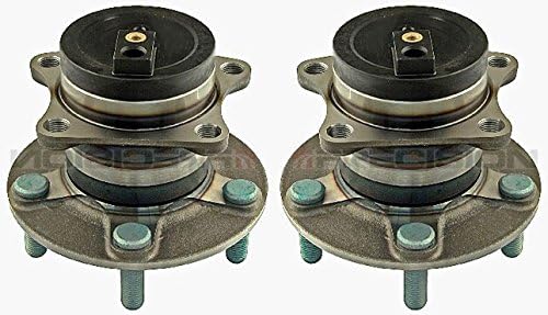 TRQ Juego de 2 cubos de rueda trasera y par de rodamientos para Mazda CX-7 CX7 2WD 2×4 07-12