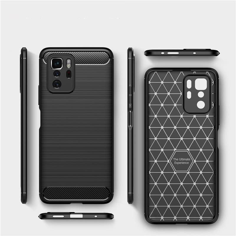 Compatible con Xiaomi Poco X3 GT Fibra de carbono TPU suave línea cepillada teléfono básico cubierta trasera (azul)