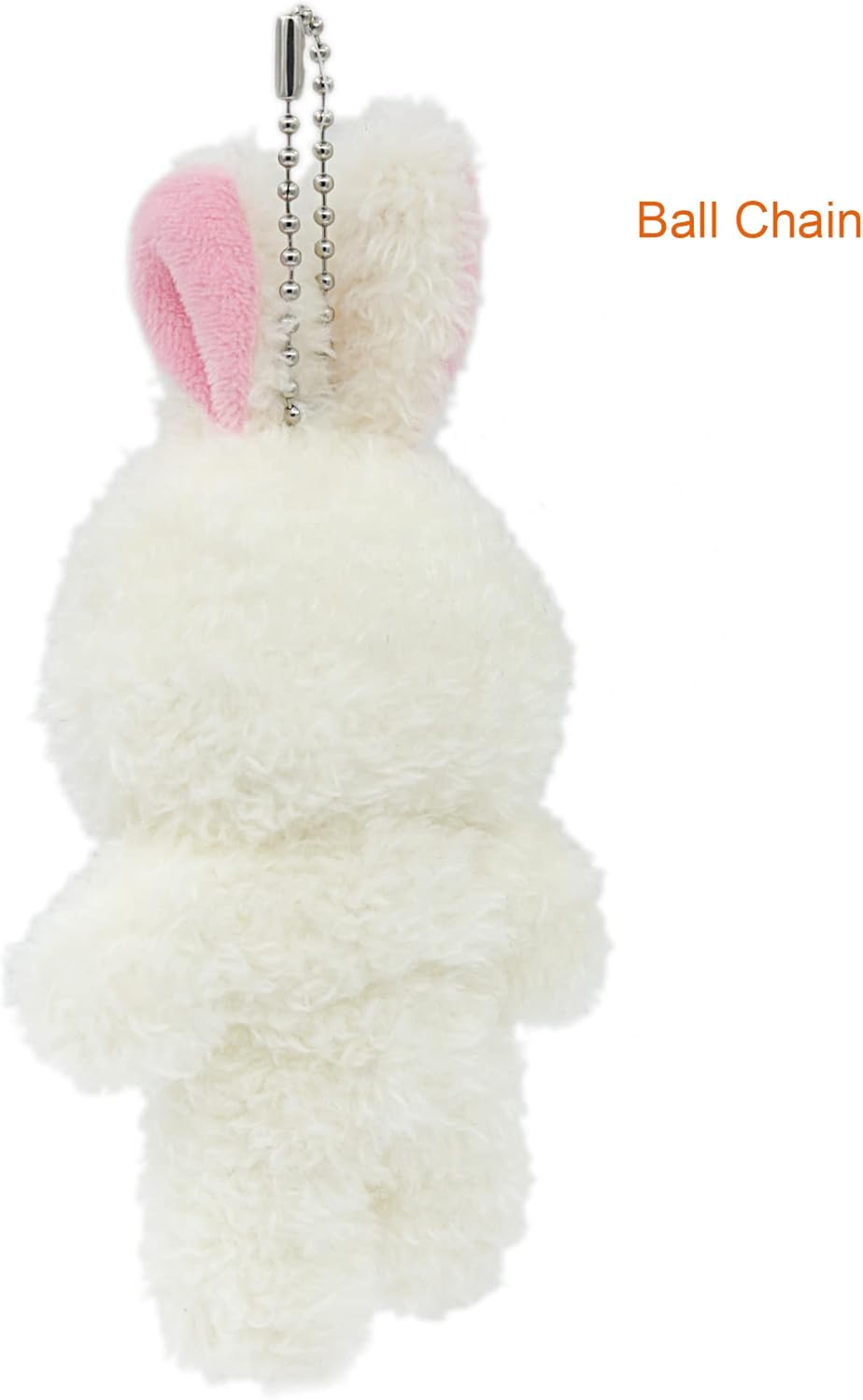 Llavero de peluche de conejito para niños con corazón de 5.5 pulgadas, mochila de peluche de conejo de peluche, bolso colgante de regalo para niñas,
