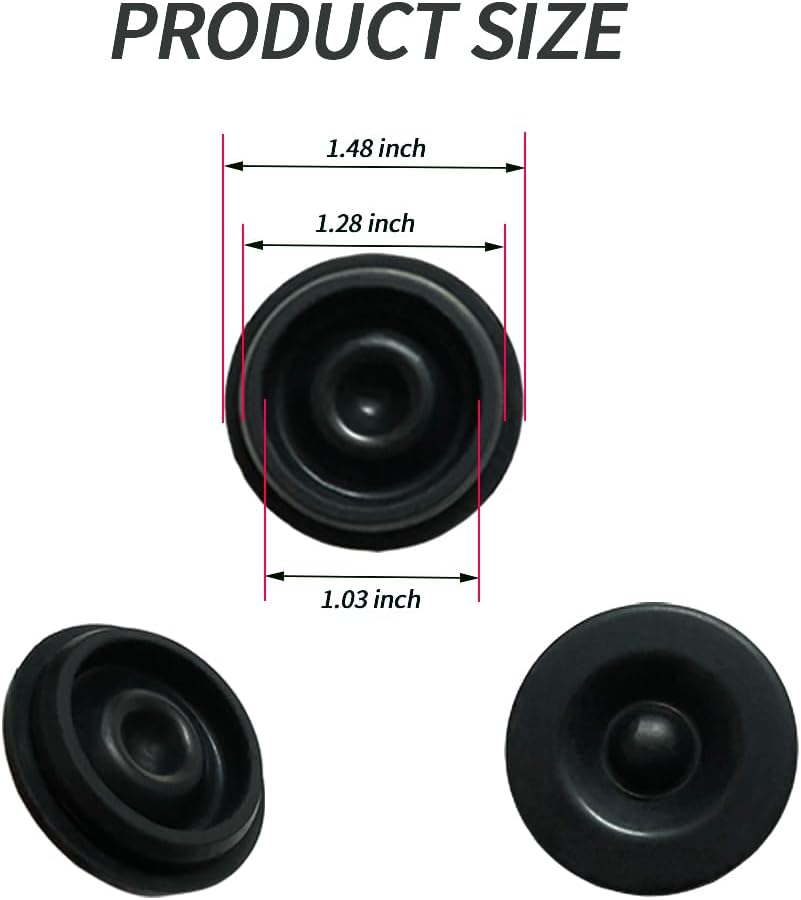 Tapa de grasa para eje de remolque, 2 tapas antipolvo para rodamientos de remolque de 2.72 pulgadas con 4 tapones de goma adicionales, cubierta de