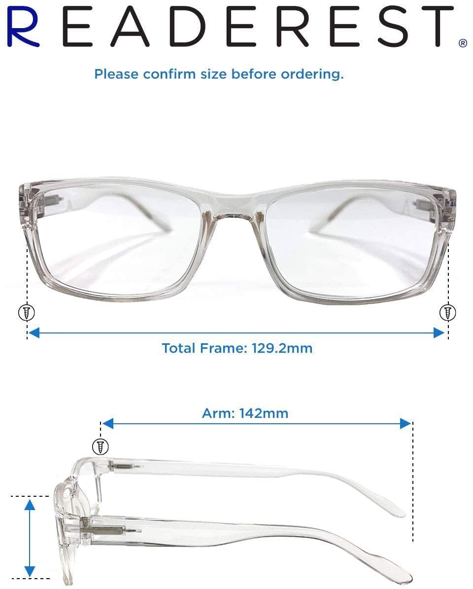 Readerest – Lentes para lectura con bloqueo de luz azul, bisagras de resorte, protección UV