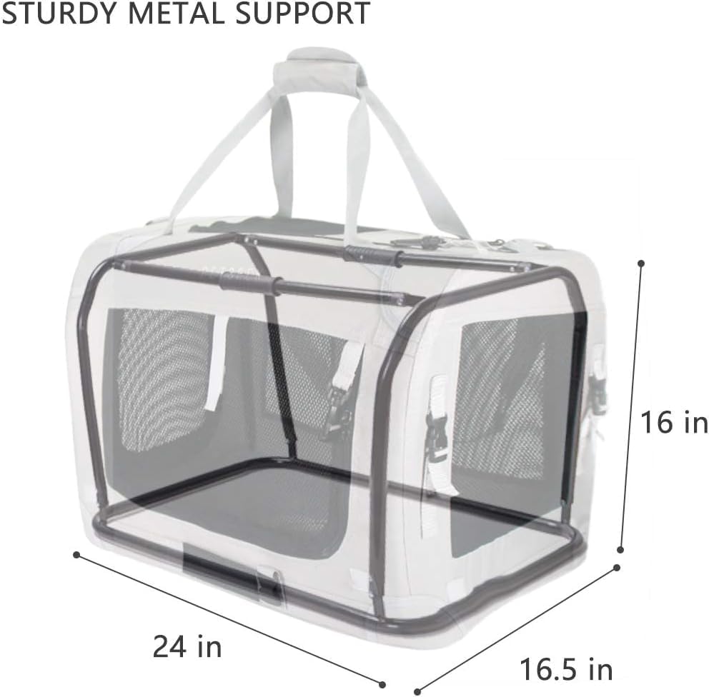 Transportador extragrande para gatos y gatos, plegable, de lados suaves, para perros pequeños y medianos, 24 x 16.5 x 16 pulgadas, plegable,