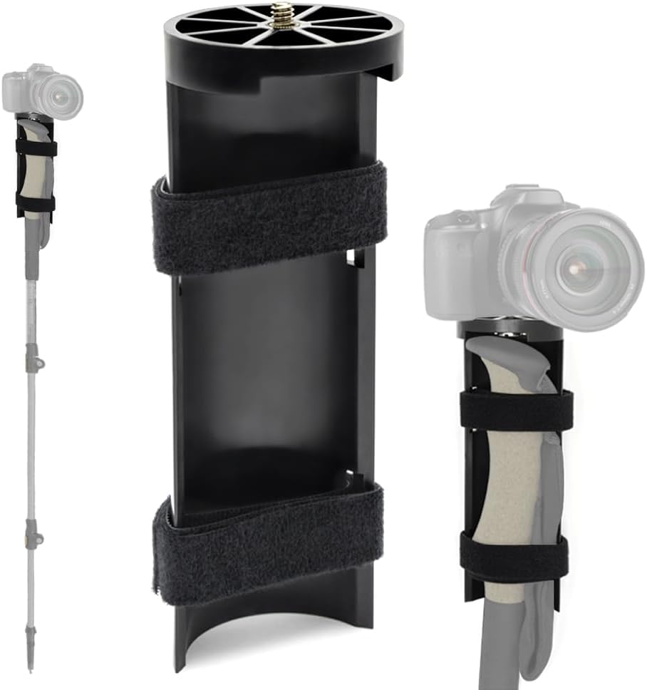 GoPod Soporte para cámara de bastón de trekking – Monopod ultraligero para bastón de senderismo y bastón para uso con DSLR, cámara, teléfono