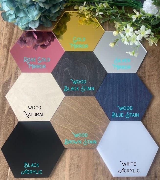 Azulejos hexagonales únicos para paneles de pared (1 pie cuadrado de acrílico blanco brillante de 18 pulgadas), fácil instalación para diseño