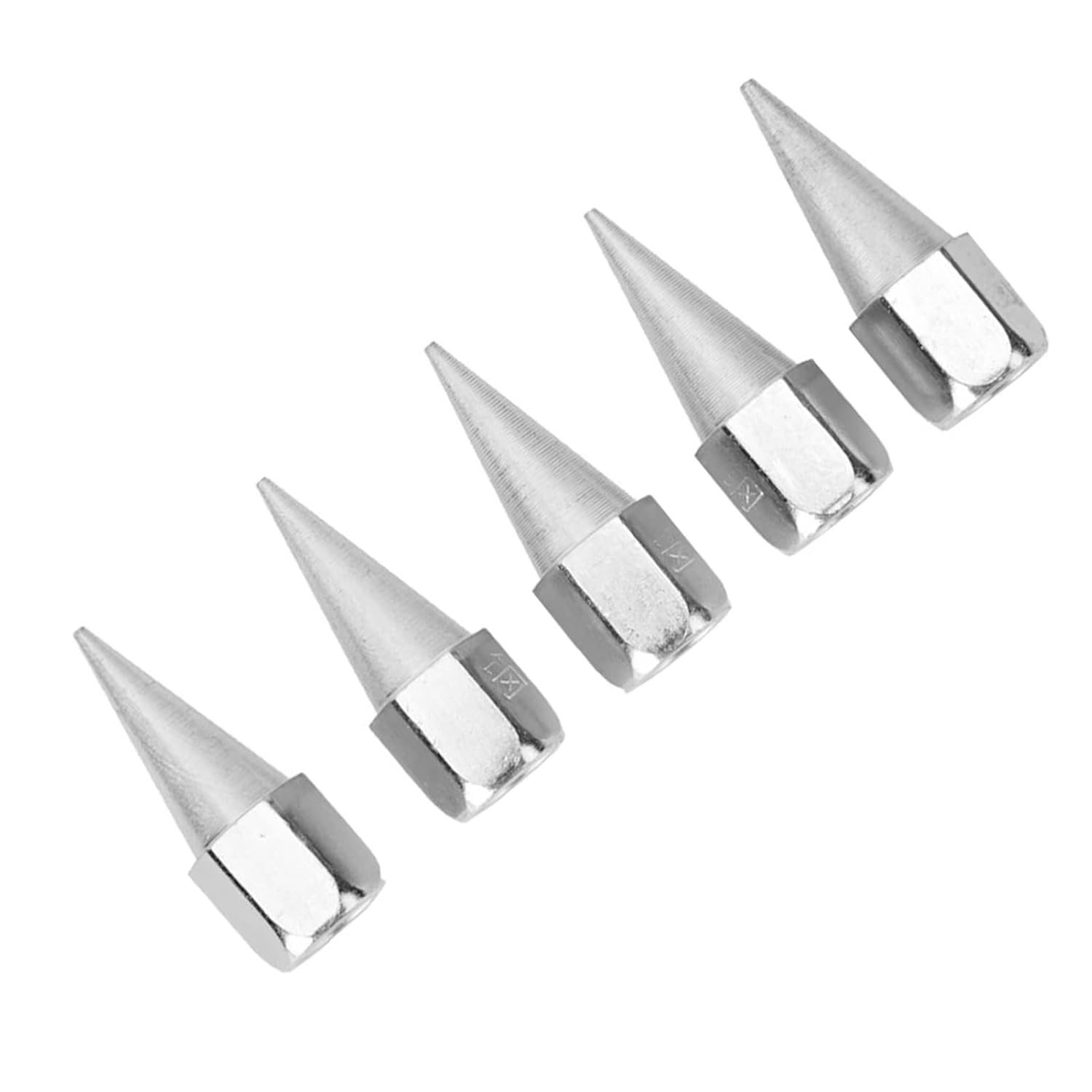 Fydun Grease Gun Nozzle Tip, 5PCS Metal Replacement Grease Tip Nozzle Fitting Nipple Grease Gun Lubrication Accessories