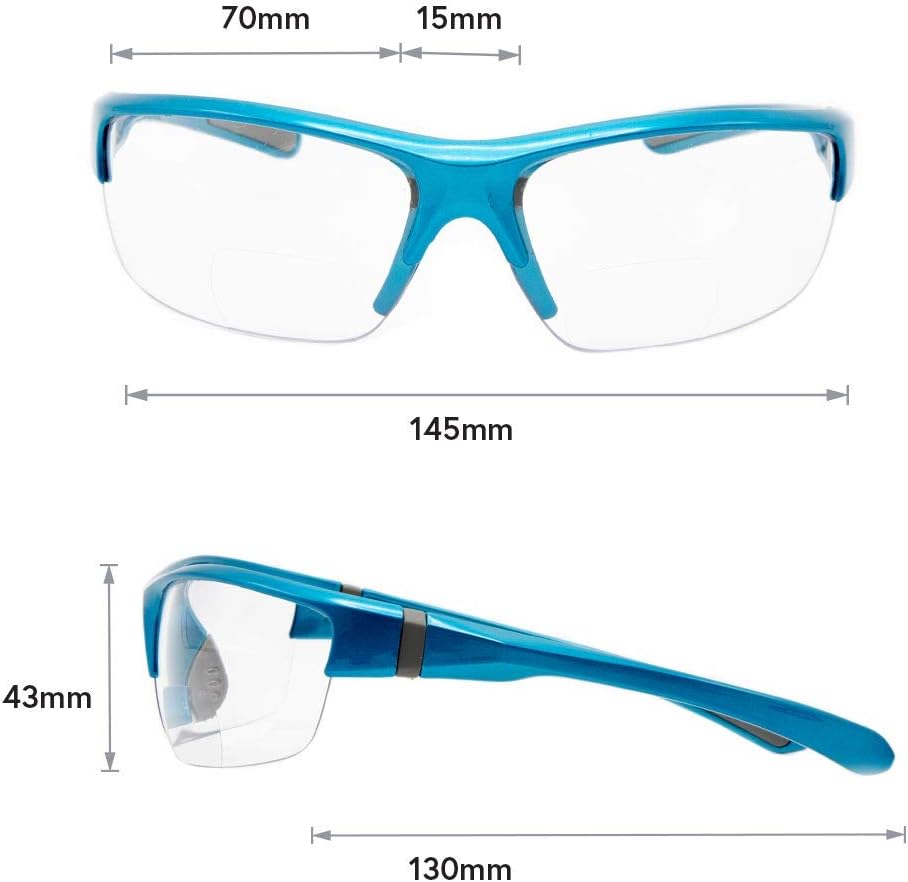 VITENZI Gafas de seguridad bifocales con lectores envolventes para lectura con aumento para hombres y mujeres – Roma