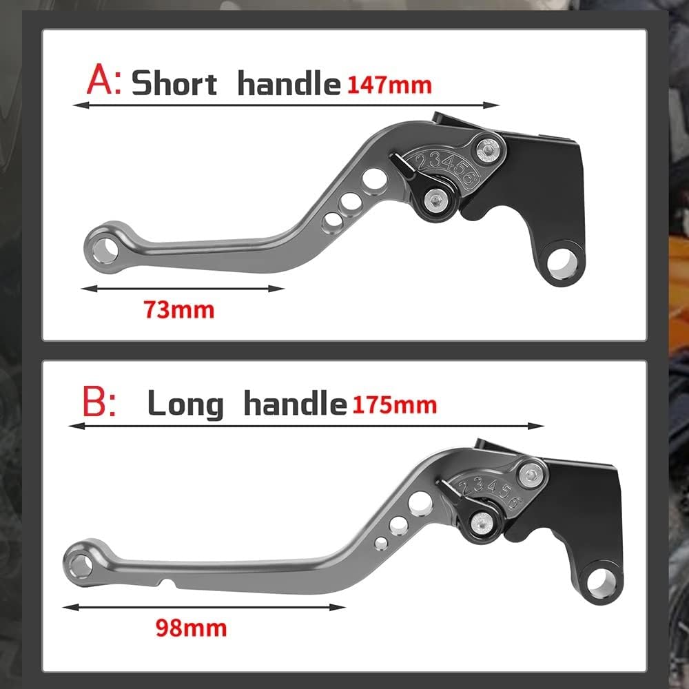 Manija de embrague para Yamaha FZ25 FZ-25 2020 2021 Palancas de embrague de freno largo de motocicleta ajustable CNC aluminio palancas de freno de