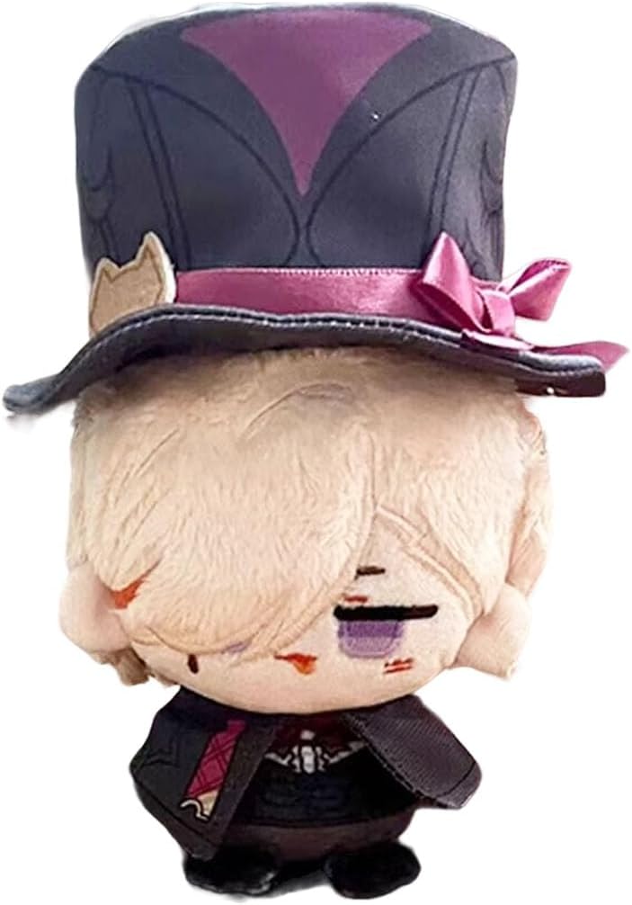 CALEMBOU Llavero de peluche de anime para mochila, figura de felpa de Chibi de 4 pulgadas, peluche Furina Lyney Neuvillette para fanáticos (Lyney)