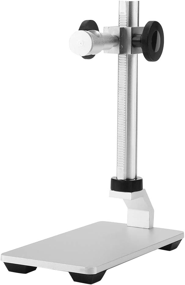 Soporte de microscopio de aleación de aluminio, enfoque manual ajustable, soporte de microscopio USB digital, portátil, universal, profesional,